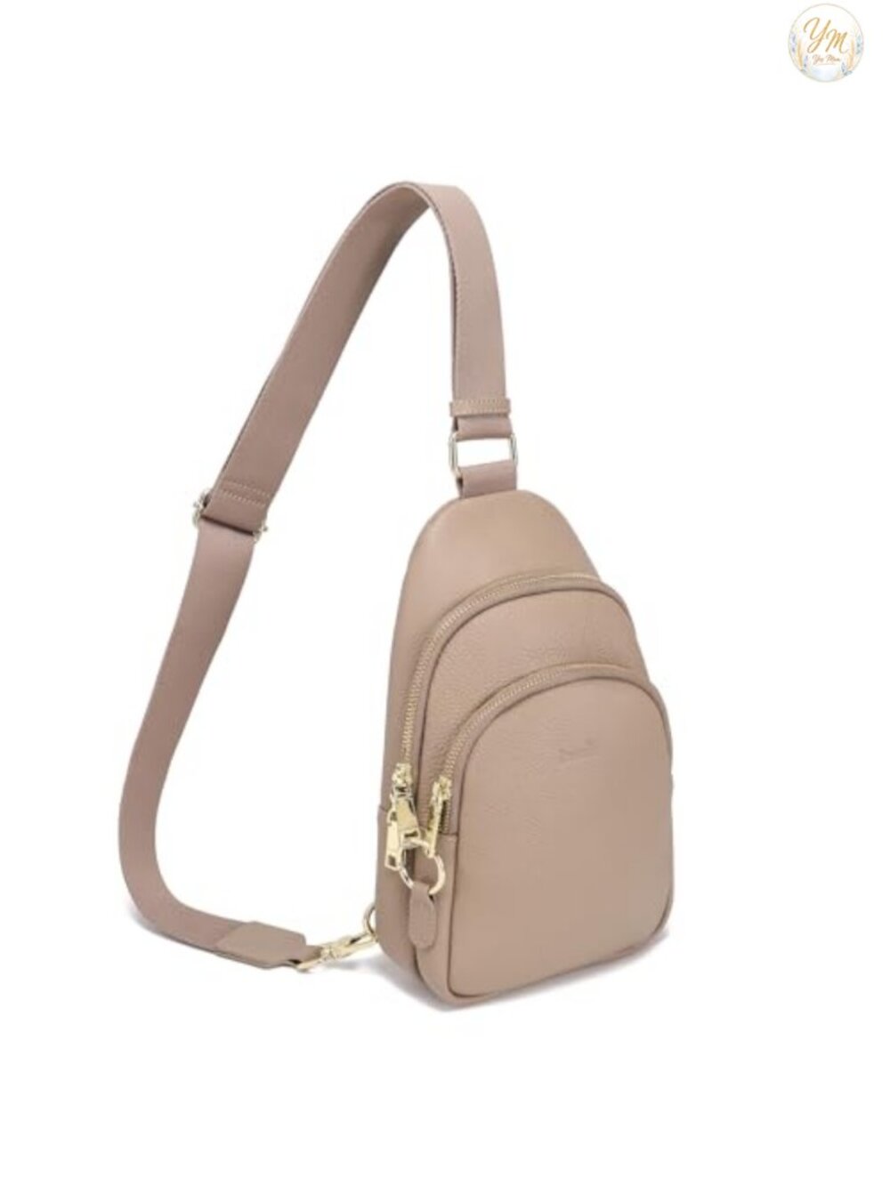 Faux Leather Sling Crossbody Bag Women Small Purse Multi-Pocket Adjustable Strap